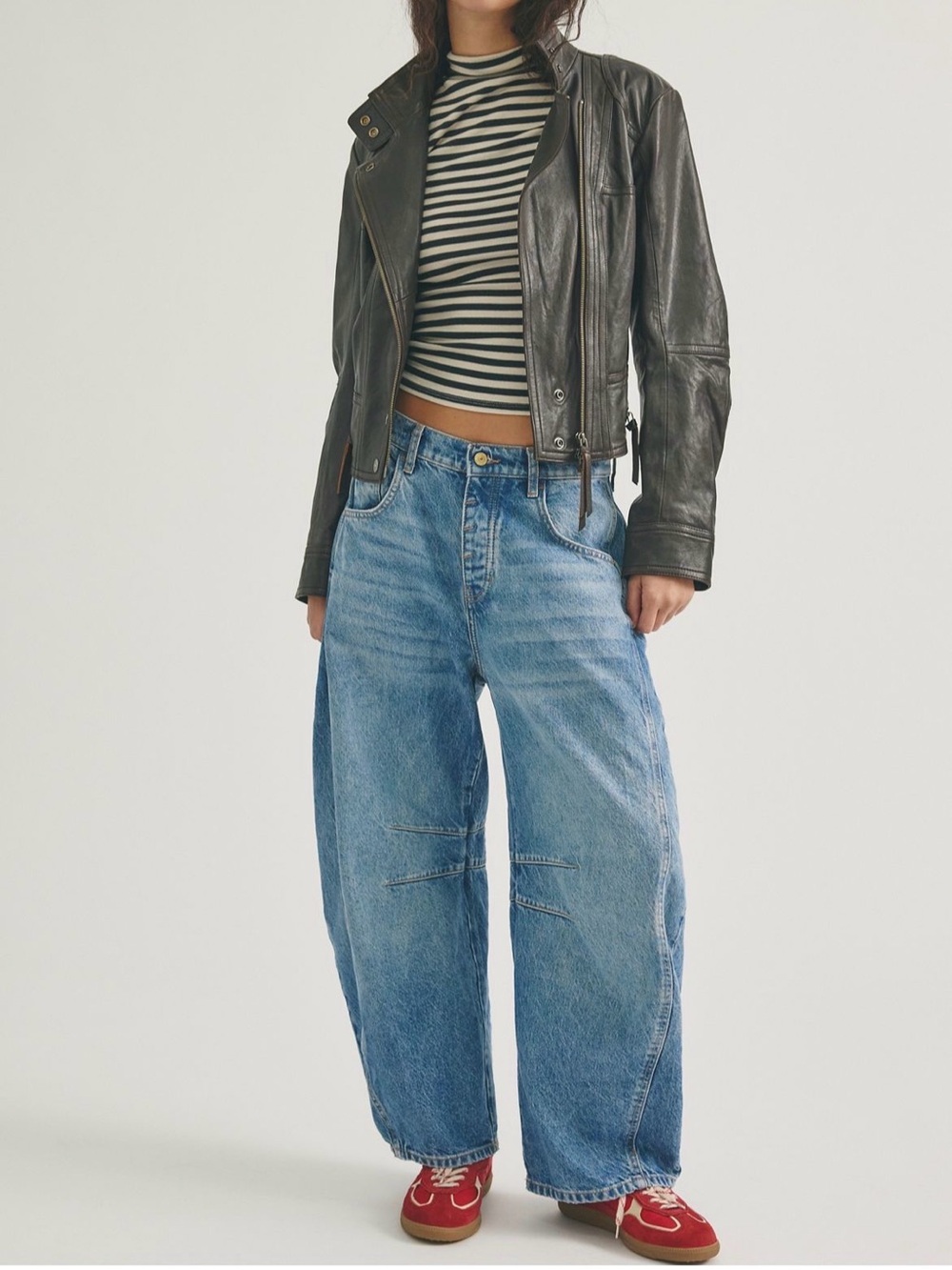 We The Free Good Luck Mid Rise Barrel Jeans
